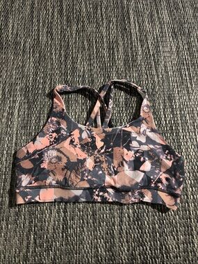 Lululemon Energy Bra Nulux Peony Multi Athletic Support Stretch